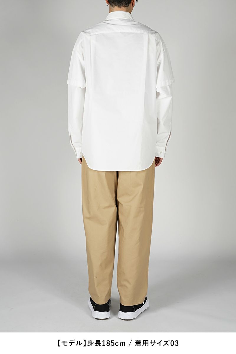 SOFTHYPHEN(ソフトハイフン)DOUBLE FRONT OVER SIZED SIGNATURE SHIRT ダブルフロントオーバーサイズシグネチャーシャツ MGMFB231264 -10