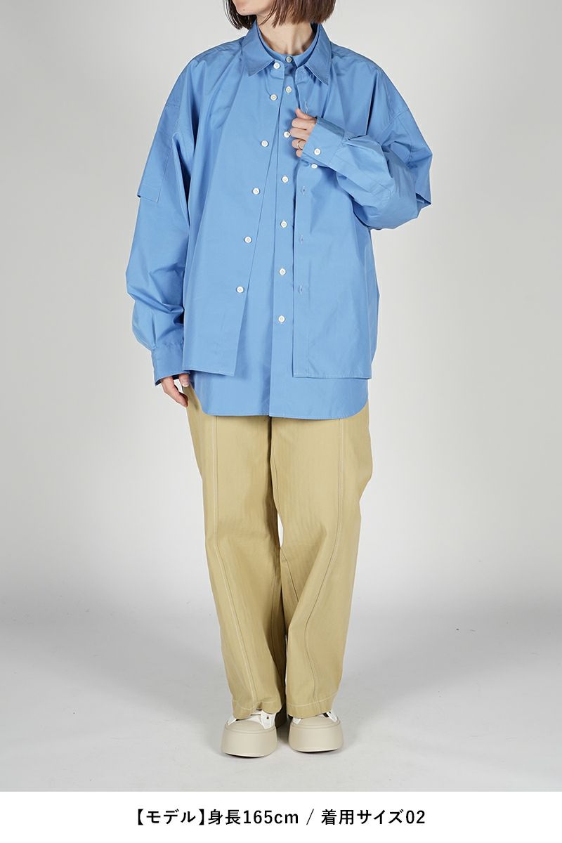 SOFTHYPHEN(ソフトハイフン)DOUBLE FRONT OVER SIZED SIGNATURE SHIRT ダブルフロントオーバーサイズシグネチャーシャツ MGMFB231264 -14