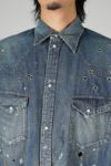DAIRIKU(ダイリク)Damage Denim Western Over Shirt ダメージデニムウエスタンオーバーシャツ 24SS S-5 -1