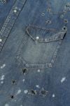 DAIRIKU(ダイリク)Damage Denim Western Over Shirt ダメージデニムウエスタンオーバーシャツ 24SS S-5 -14