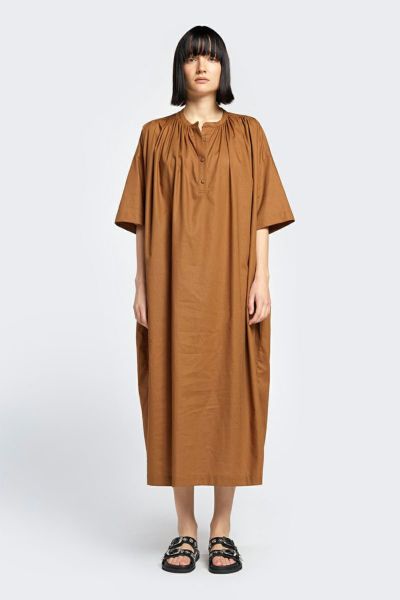 KLOKE(クローク)Eos Gathered Neck Dress Tan イオスギャザーネックドレス KL24SS026