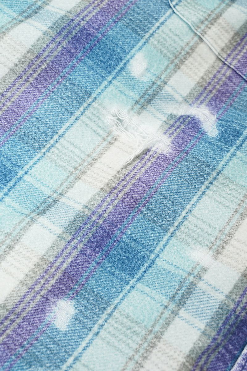 JieDa(ジエダ)FLANNEL DAMAGE SHIRT フランネルダメージシャツ Jie-23W-SH07-A -4