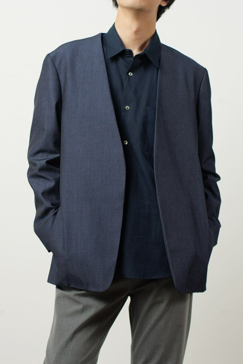 FORMME(フォーム) ノーカラージャケット(ウールギャバ) PM20AWJK102 -2