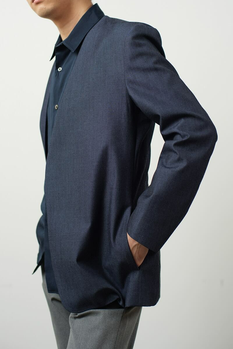 FORMME(フォーム) ノーカラージャケット(ウールギャバ) PM20AWJK102 -3