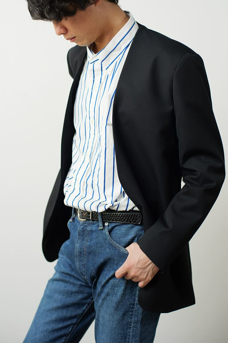 FORMME(フォーム) ノーカラージャケット(ウールギャバ) PM20AWJK102 -7