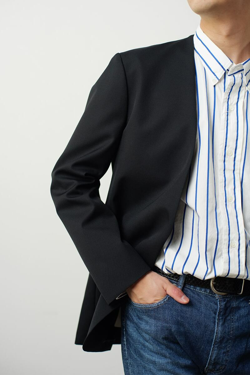 FORMME(フォーム) ノーカラージャケット(ウールギャバ) PM20AWJK102 -8