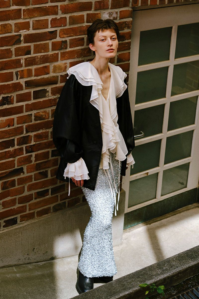 NOUNLESS(ナウンレス)GLITTER TAPE YARN KNIT SKIRT グリッタータイプヤーンニットスカート 112410930090 -1