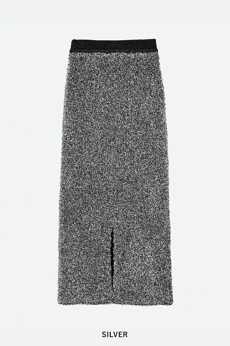 NOUNLESS(ナウンレス)GLITTER TAPE YARN KNIT SKIRT グリッタータイプヤーンニットスカート 112410930090 -6