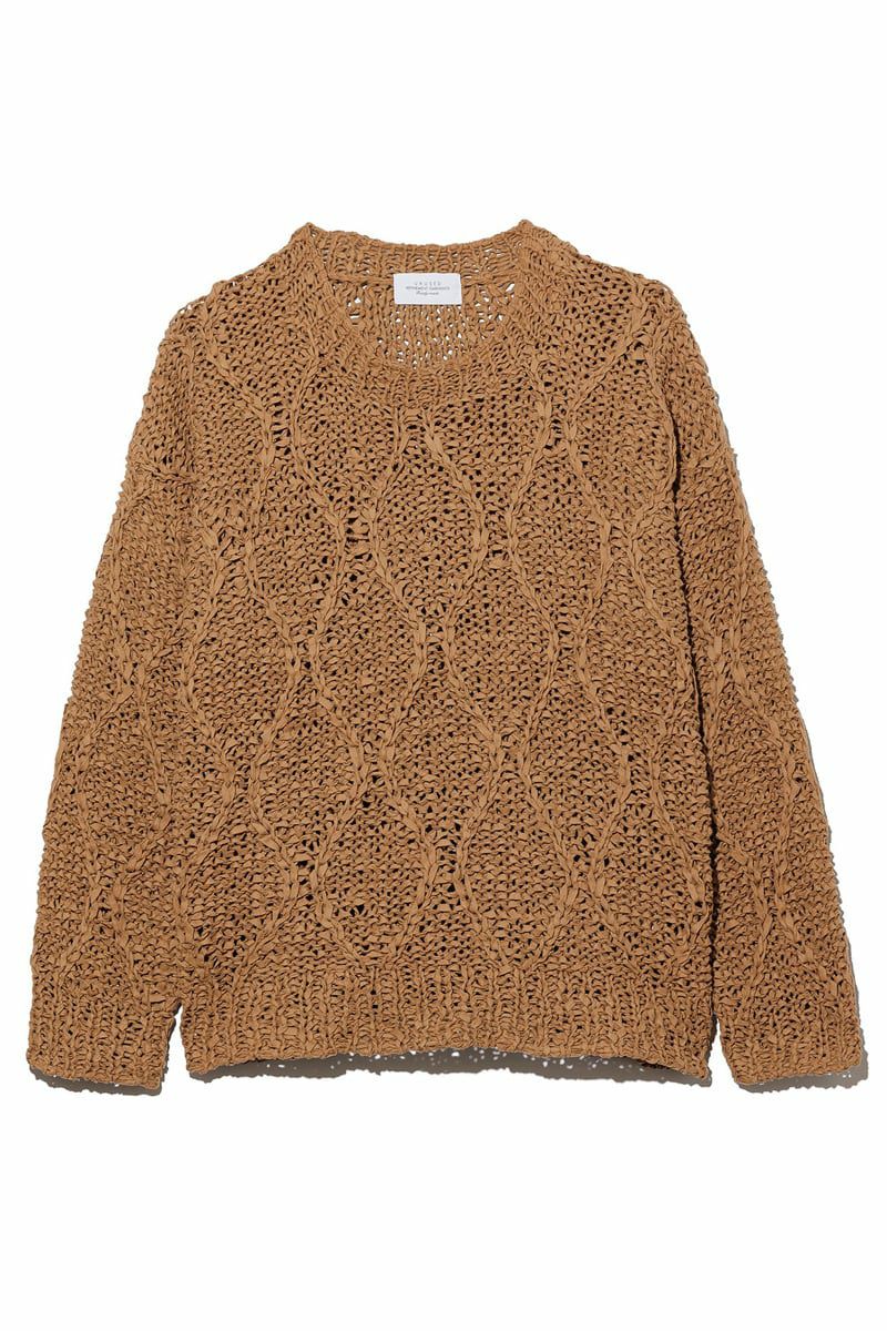 UNUSED(アンユーズド)Gourd Pattern Hand-Knitted Crewneck Sweater ゴードパターンハンドニットクルーネックセーター US2336 -1