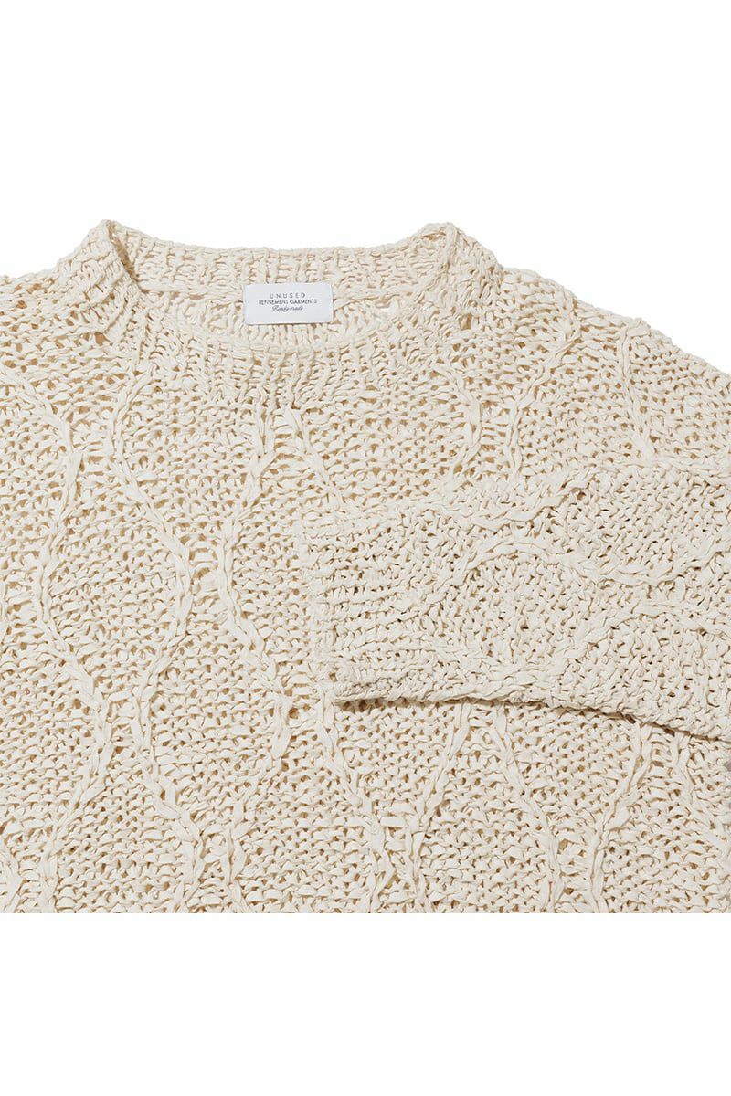 UNUSED(アンユーズド)Gourd Pattern Hand-Knitted Crewneck Sweater ゴードパターンハンドニットクルーネックセーター US2336 -7