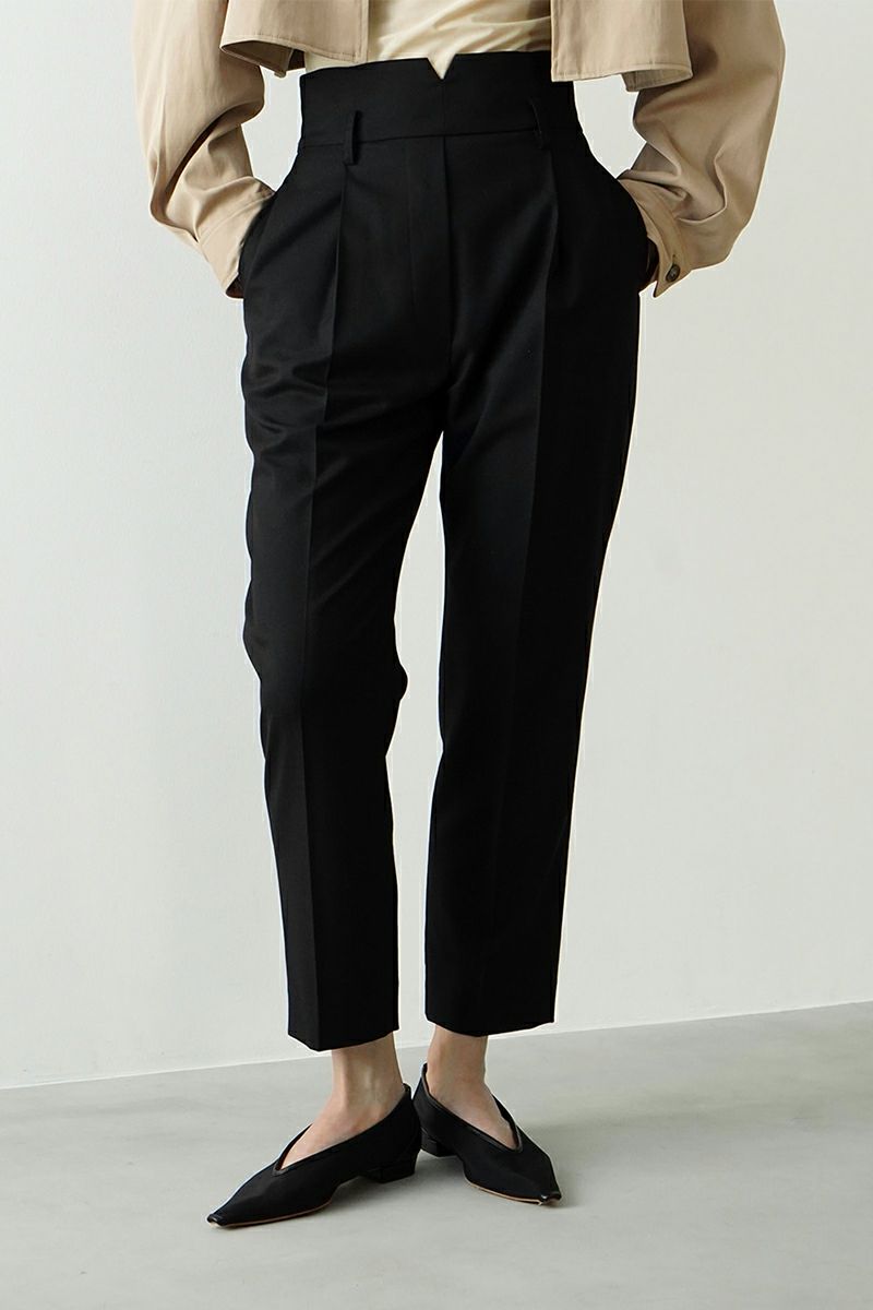 CLANE(クラネ)HIGH WAIST TAPERED PANTS ハイウエストテーパードパンツ 14110-7042 -1