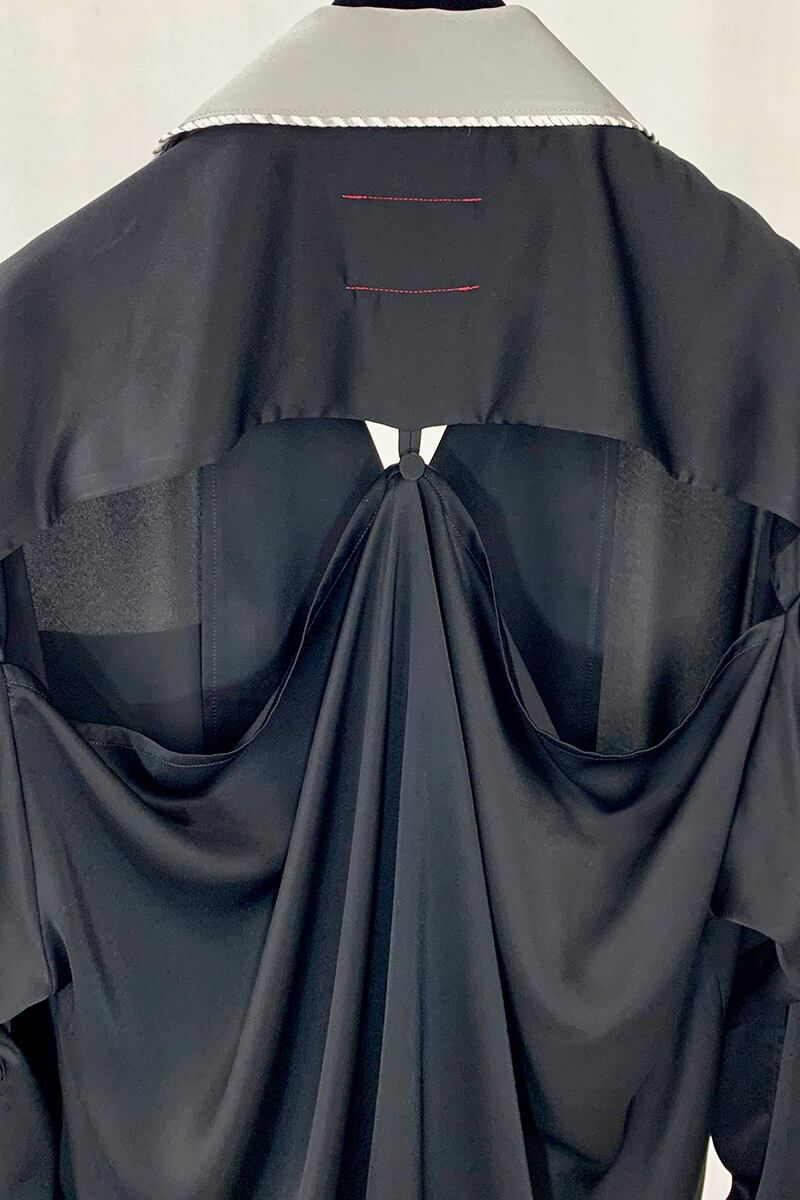 SYU.HOMME FEMM(シュウ オム フェム)Hang-out Pajama shirts -Black / GreenBlue- H21SS-08 -2