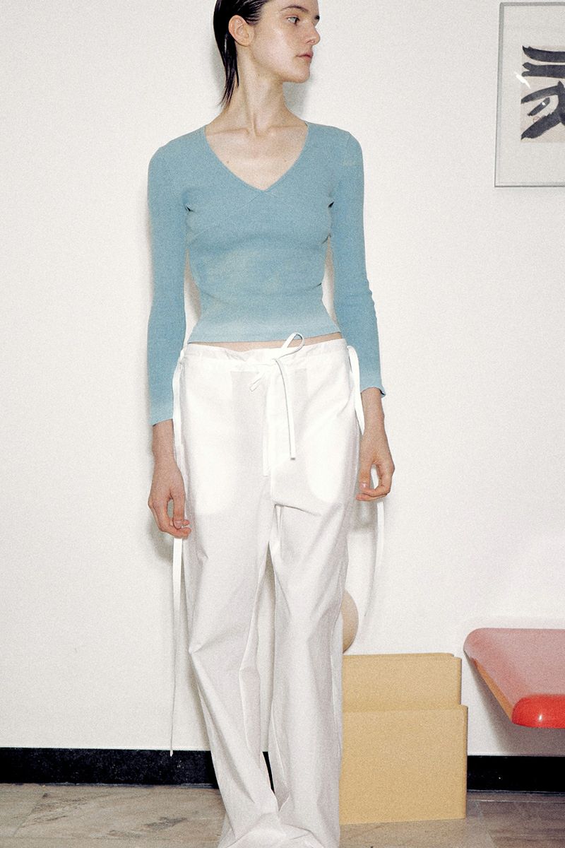 VERSO(ヴェルソ)Indigo Dyeing Long Sleeve Jersey Top インディゴダイ長袖ジャージートップ VRS24SSTOP002 -6