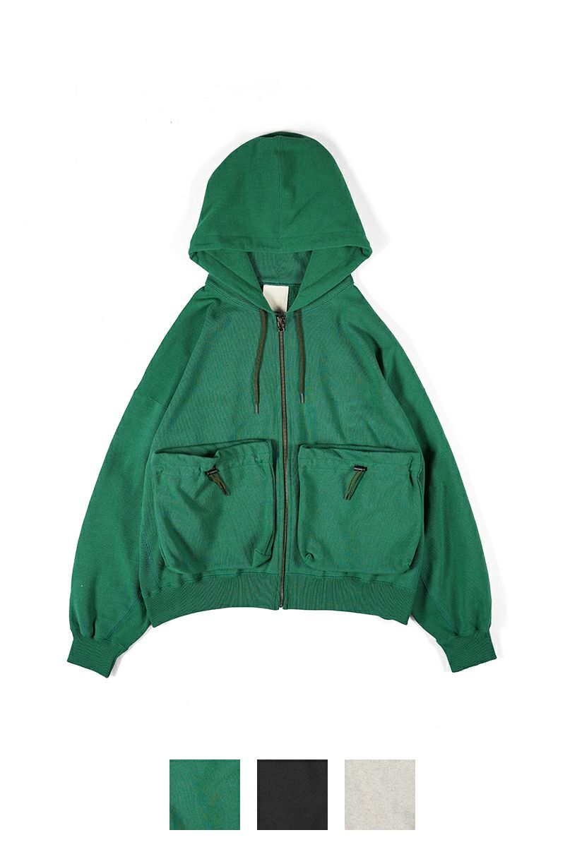 refomed(リフォメッド)KINCHAKU ZIPUP HOODIE 巾着ジップアップフーディー RECU-003