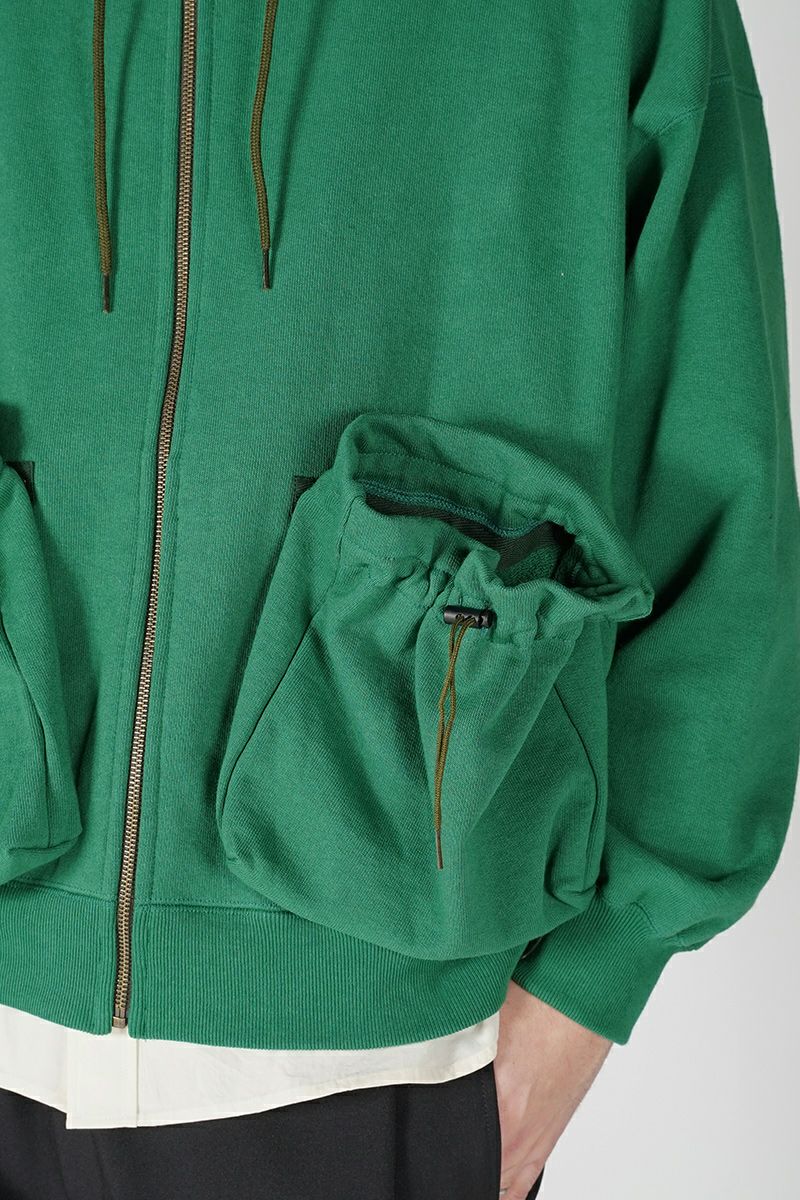 refomed(リフォメッド)KINCHAKU ZIPUP HOODIE 巾着ジップアップフーディー RECU-003 -3