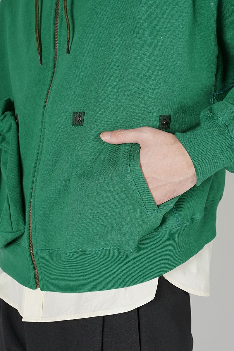 refomed(リフォメッド)KINCHAKU ZIPUP HOODIE 巾着ジップアップフーディー RECU-003 -4