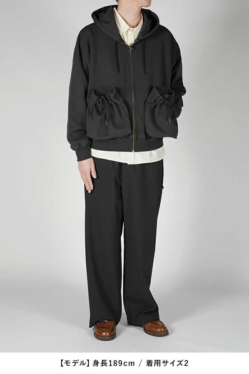 refomed(リフォメッド)KINCHAKU ZIPUP HOODIE 巾着ジップアップフーディー RECU-003 -8