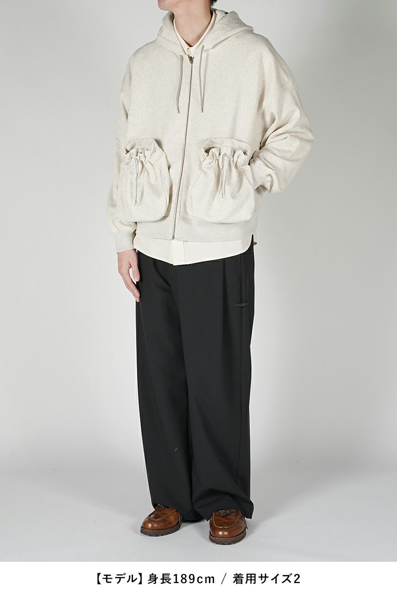 refomed(リフォメッド)KINCHAKU ZIPUP HOODIE 巾着ジップアップフーディー RECU-003 -9