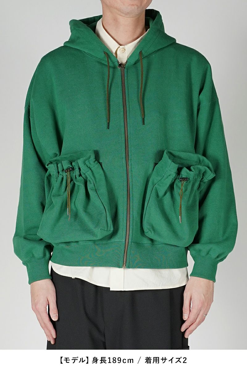 refomed(リフォメッド)KINCHAKU ZIPUP HOODIE 巾着ジップアップフーディー RECU-003 -10