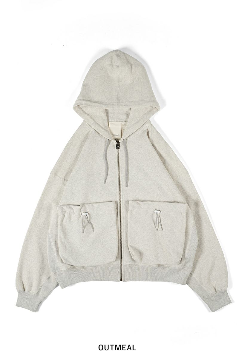 refomed(リフォメッド)KINCHAKU ZIPUP HOODIE 巾着ジップアップフーディー RECU-003 -24