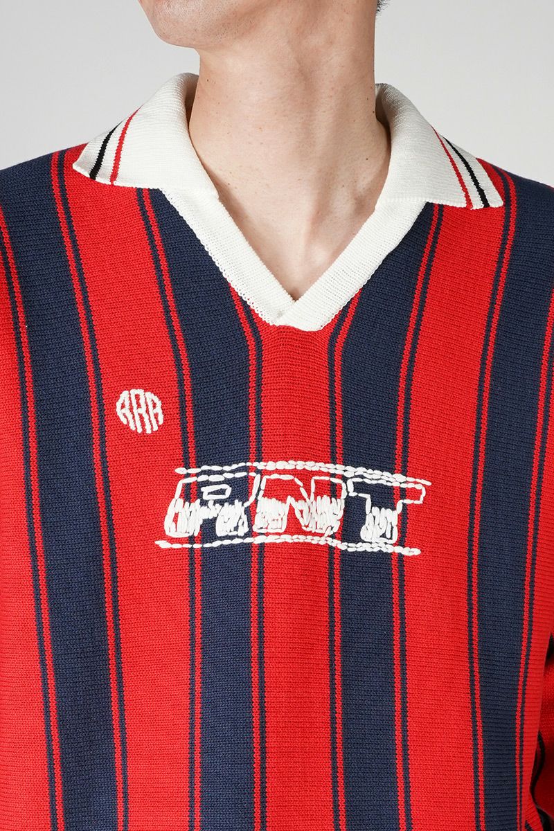 RICE NINE TEN(ライスナインテン)Knitting Long Sleeve Soccer Jersey ニッティング長袖サッカージャージー KN-LS-SOC -1