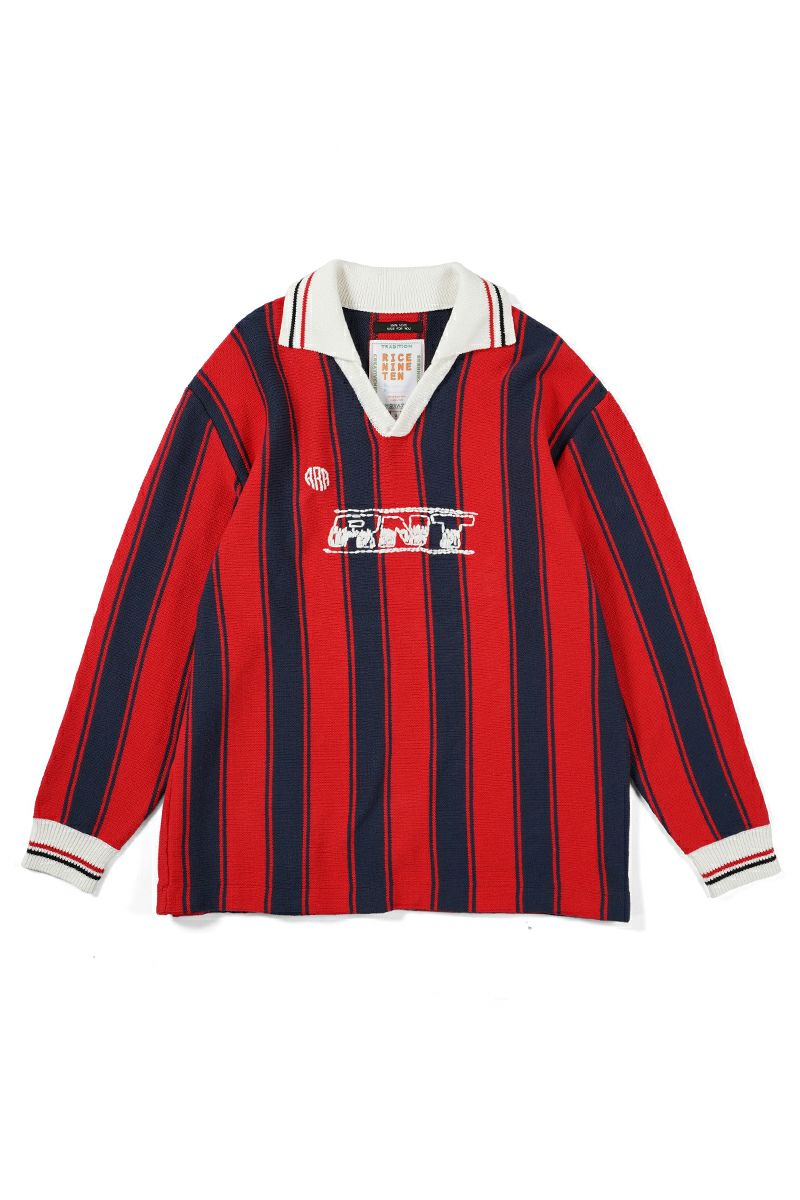 RICE NINE TEN(ライスナインテン)Knitting Long Sleeve Soccer Jersey ニッティング長袖サッカージャージー KN-LS-SOC -11