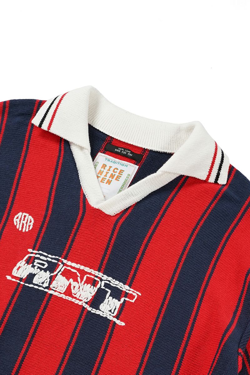 RICE NINE TEN(ライスナインテン)Knitting Long Sleeve Soccer Jersey ニッティング長袖サッカージャージー KN-LS-SOC -13