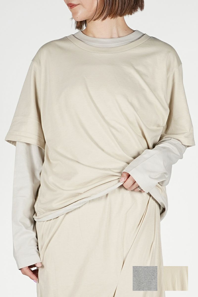JANE SMITH(ジェーンスミス)LAYERED LONG SLEEVE T-SHIRT レイヤード長袖Tシャツ 24SCT-#233S