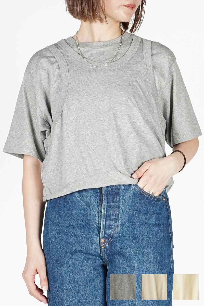 JANE SMITH(ジェーンスミス)LAYERED T-SHIRT レイヤード半袖Tシャツ 24SCT-#234S