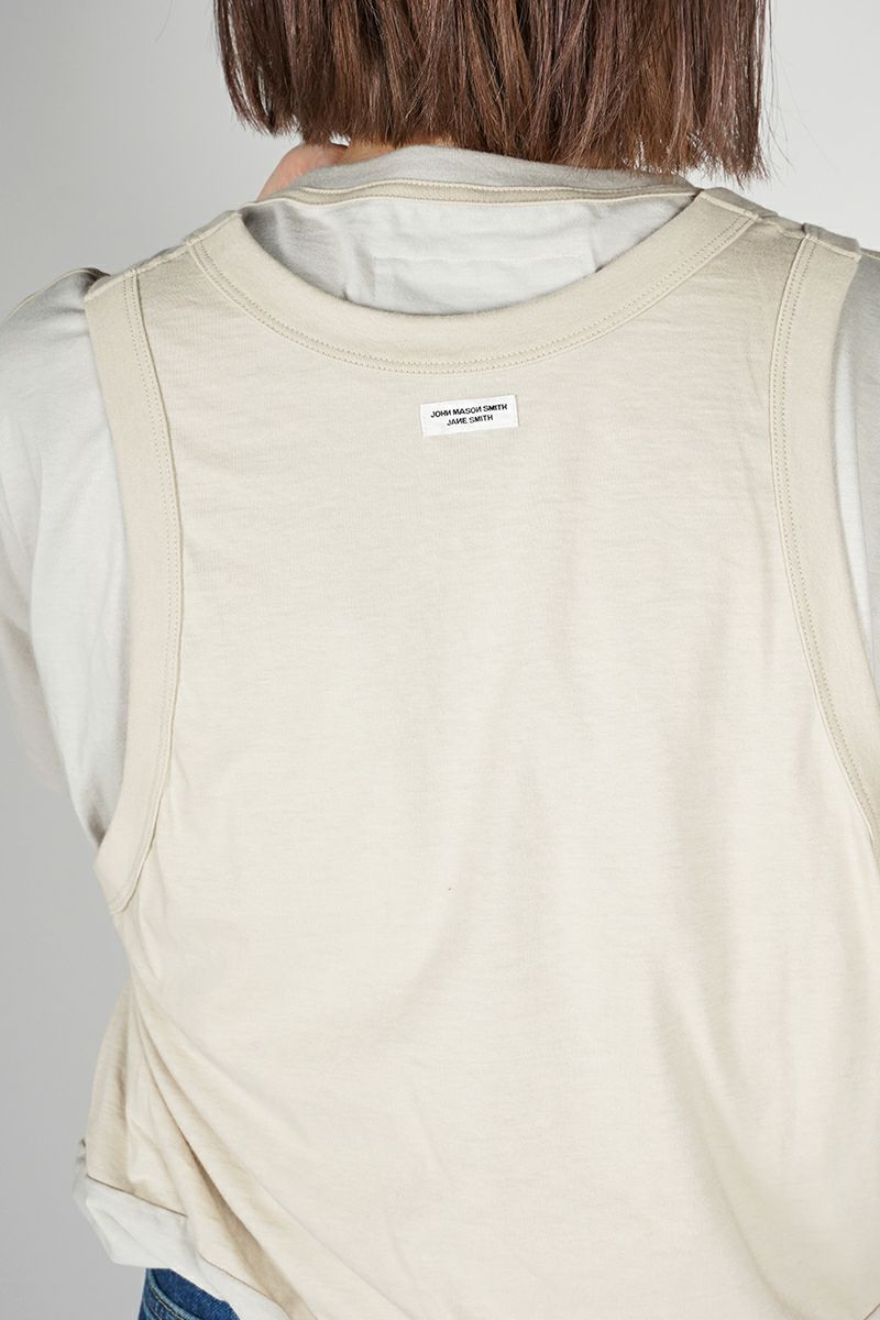 JANE SMITH(ジェーンスミス)LAYERED T-SHIRT レイヤード半袖Tシャツ 24SCT-#234S -3