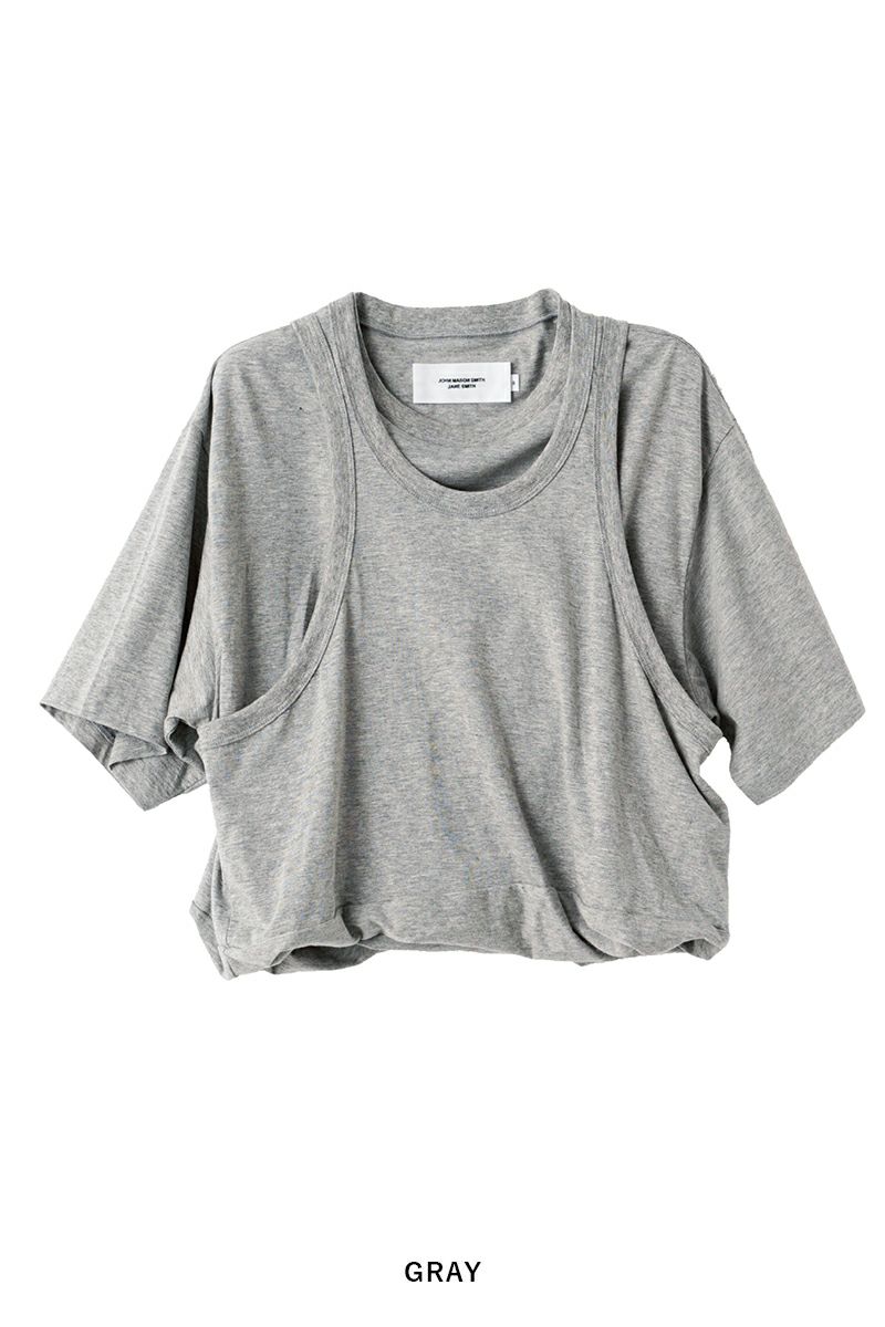 JANE SMITH(ジェーンスミス)LAYERED T-SHIRT レイヤード半袖Tシャツ 24SCT-#234S -18