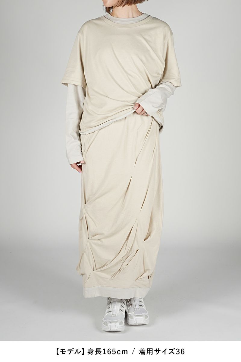 JANE SMITH(ジェーンスミス)LAYERED TUCK SKIRT レイヤードタックスカート 24SSK-#321L -3