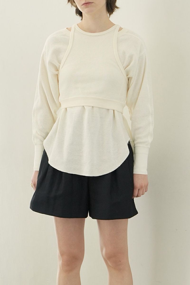 CLANE(クラネ)LAYRED BUSTIER THERMAL TOPS レイヤード ビスチェ サーマル トップス 16105-1152 -7