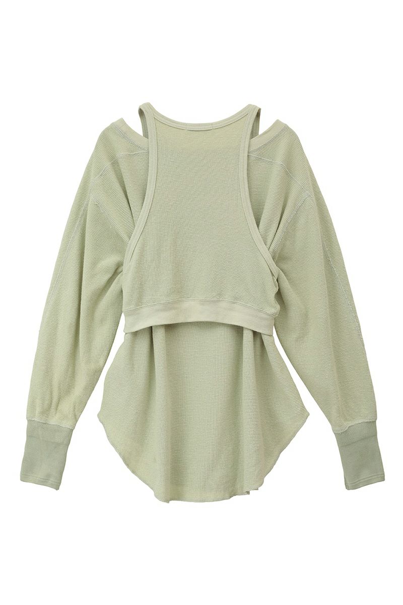 CLANE(クラネ)LAYRED BUSTIER THERMAL TOPS レイヤード ビスチェ サーマル トップス 16105-1152 -14