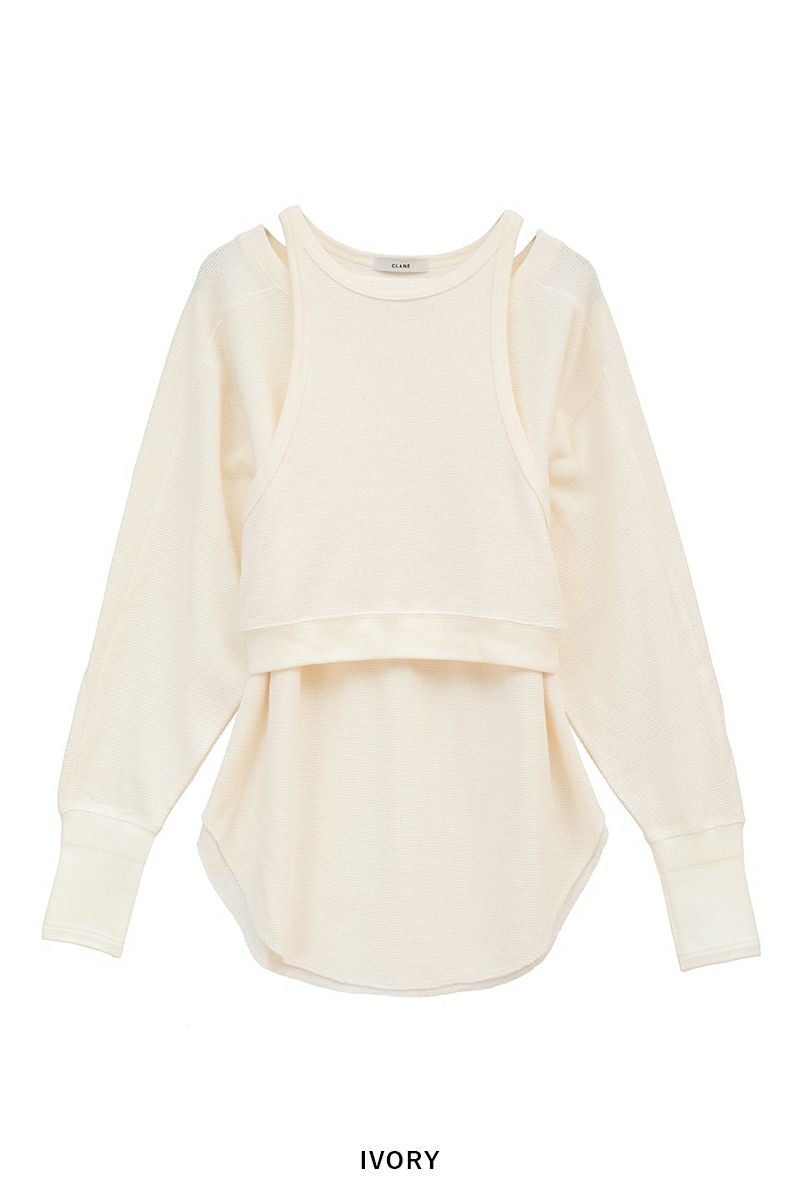 CLANE(クラネ)LAYRED BUSTIER THERMAL TOPS レイヤード ビスチェ サーマル トップス 16105-1152 -23