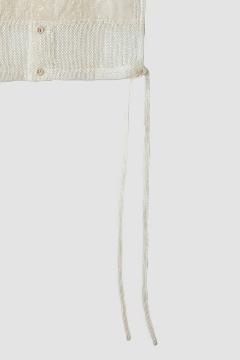 JANE SMITH(ジェーンスミス)LINEN MESH EMBROIDERY SHIRT BIBS リネンメッシュ刺繍シャツ 24SSH-#238S -12