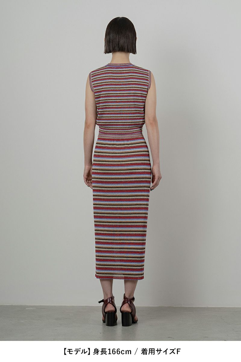 TAN(タン)LULEX MULTIBORDER KNITTED TANK TOP マルチボーダーニットタンクトップ TAN24SS-1 -6