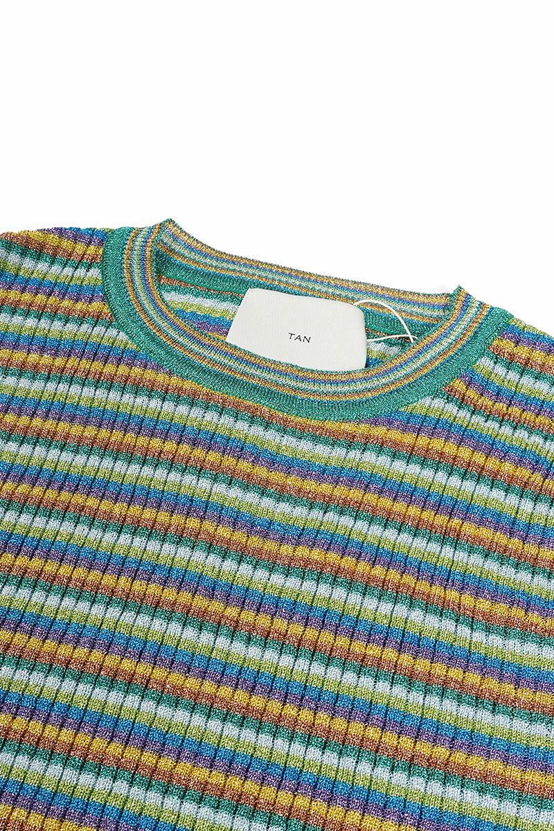 TAN(タン)LULEX MULTIBORDER KNITTED TANK TOP マルチボーダーニットタンクトップ TAN24SS-1 -12