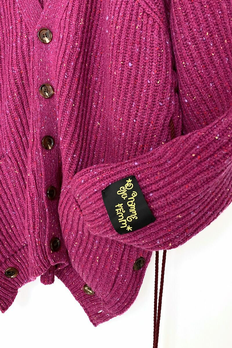 SYU.HOMME FEMM(シュウ オム フェム)Laceup Knit cardigan レースアップニットカーディガン H21AW-14 -4