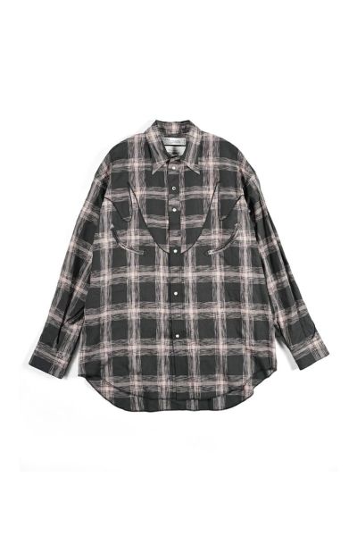 DAIRIKU(ダイリク)Linen Check Western Over Shirt リネンチェックウエスタンオーバーシャツ 24SSS-12