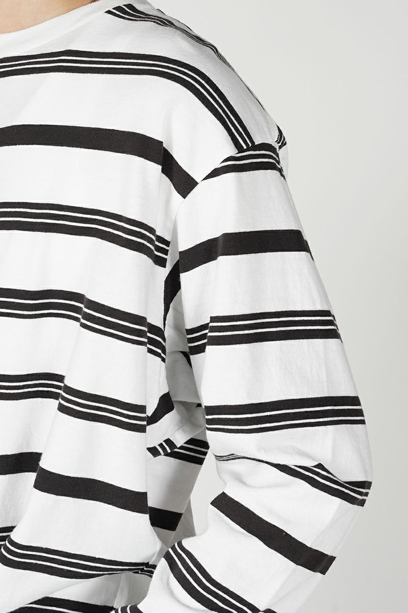 UNUSED US2185 UNUSED /Ombre border long sleeve t-shirt OMBRE