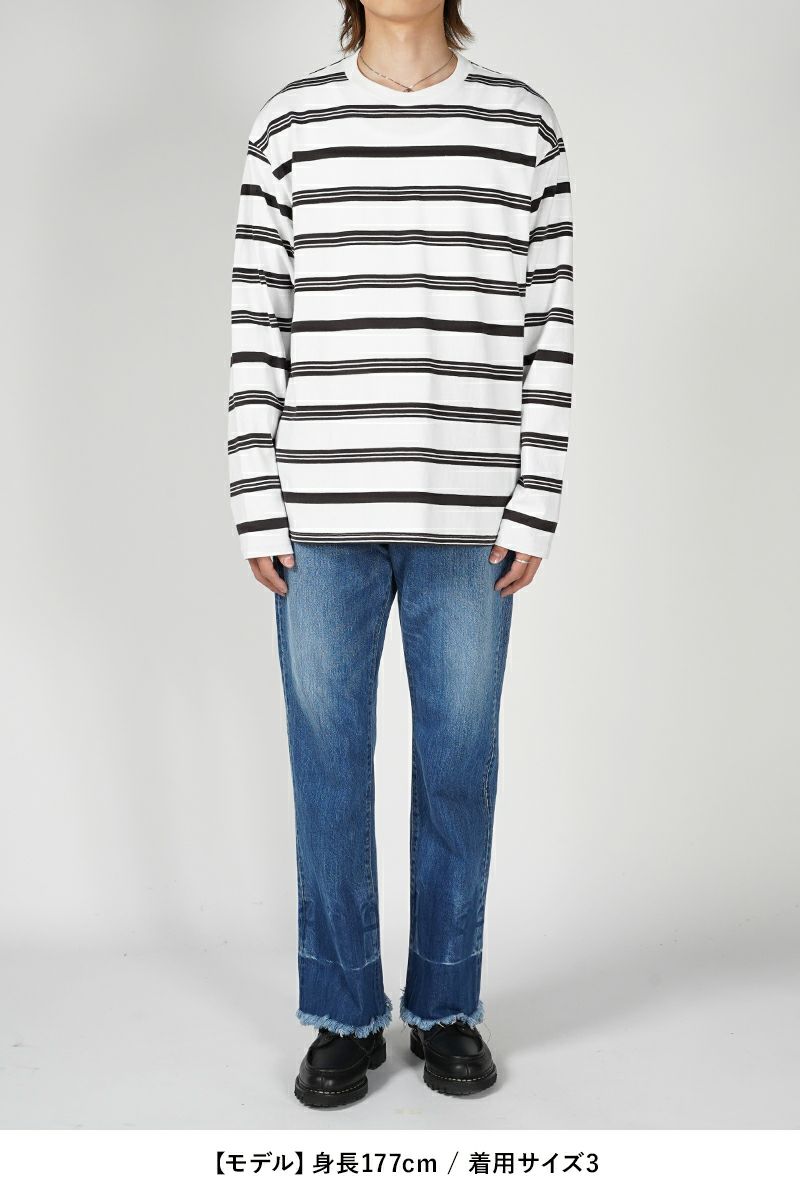 トップス UNUSED long sleeve border t-shirt Long-sleeve border T-shirt | UNUSED(アンユーズド) / トップス