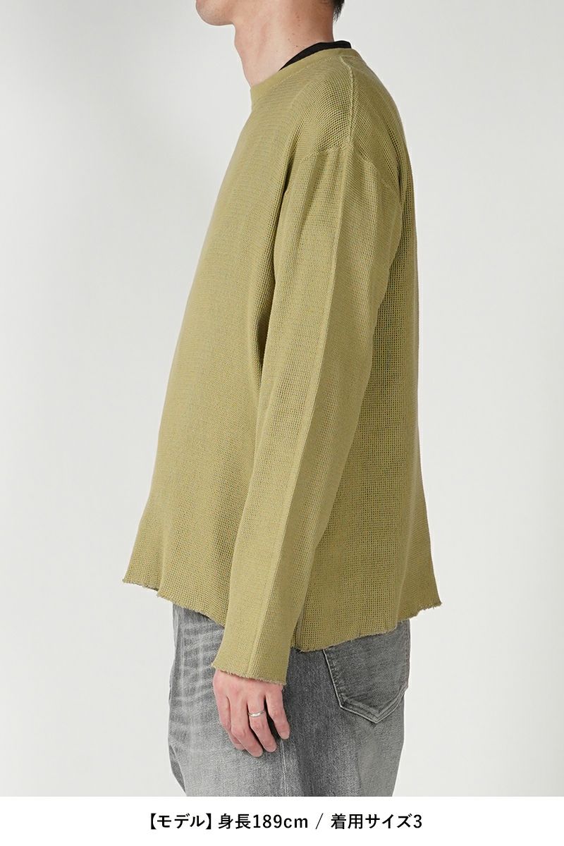 UNUSED(アンユーズド)Long sleeve mesh T-shirt 長袖メッシュTシャツ US2408 -23