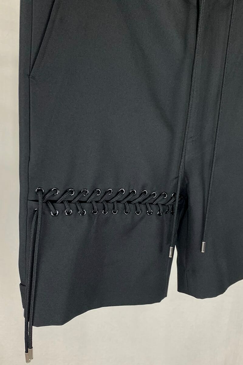 SYU.HOMME FEMM(シュウ オム フェム)Love slacks shorts -Black / Gray- H21SS-12-1 -2