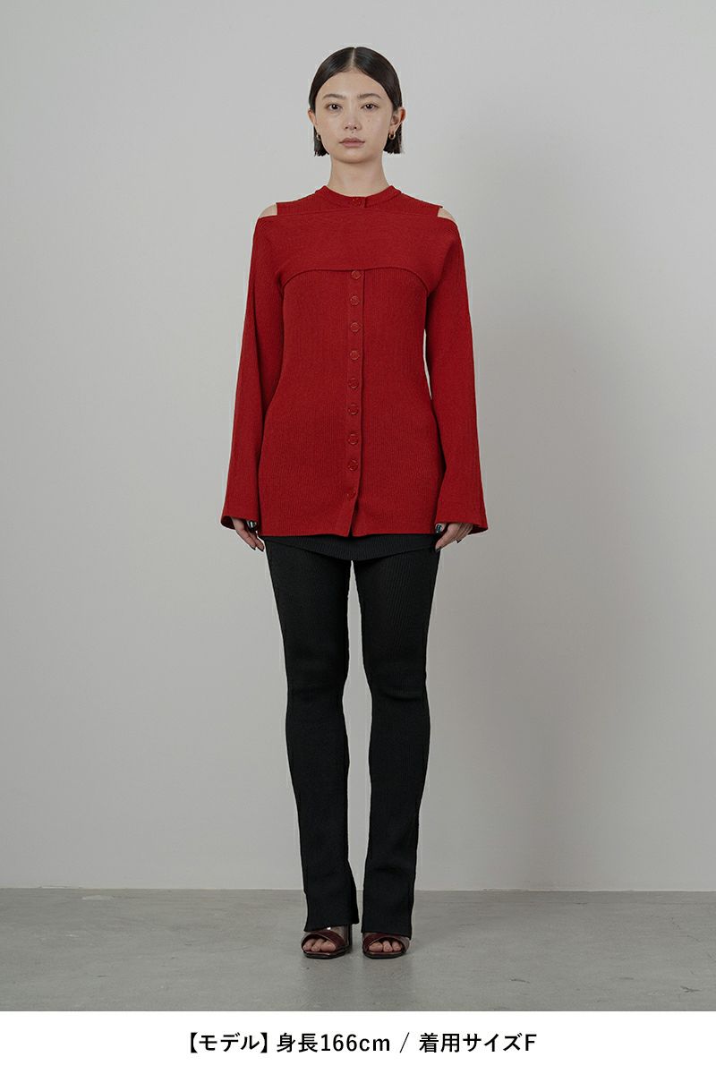 TAN(タン)MATT RIBED 2PIECE CARDIGAN マットリブ 2ピースカーディガン TAN24SS004 -1