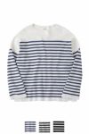saby(サバイ)MILAN RIB BOAT NECK BORDER KNIT -14G COMPACT YARN- ミラノリブボートネックボーダーニット S-21302