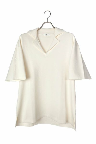 saby(サバイ)MILAN RIB OPEN COLLAR 16G Compact Yarn ミランリブオープンカラー 21SS-021304