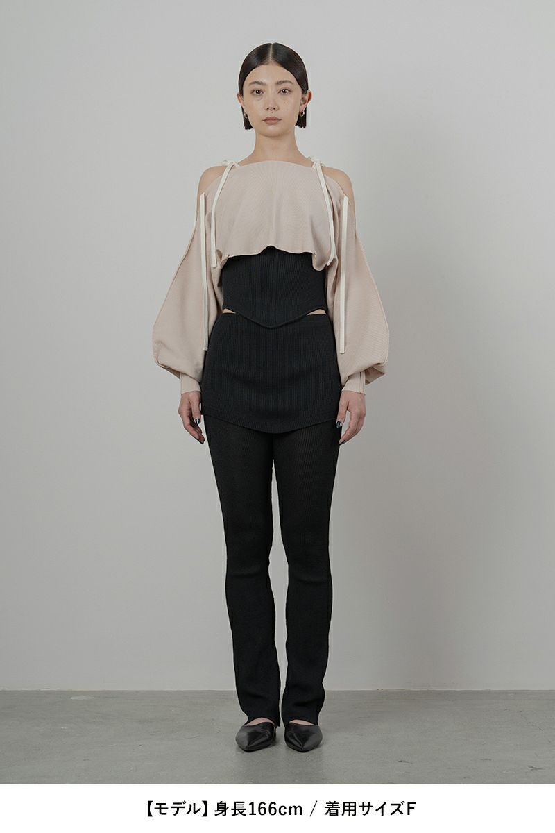 TAN(タン)MULTIWAY KNITTED BOLERO マルチウェイ ニットボレロ TAN24SS009 -1