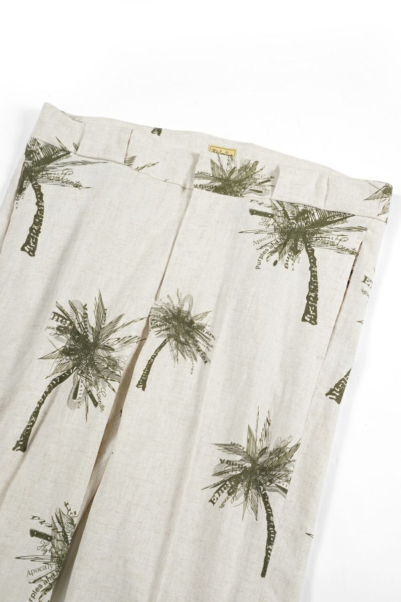 High Scream Center(ハイスクリームセンター)NO TUCK TR LI/RA ノータックトラウザース リネンレーヨン HSC24SS-PT01 -3