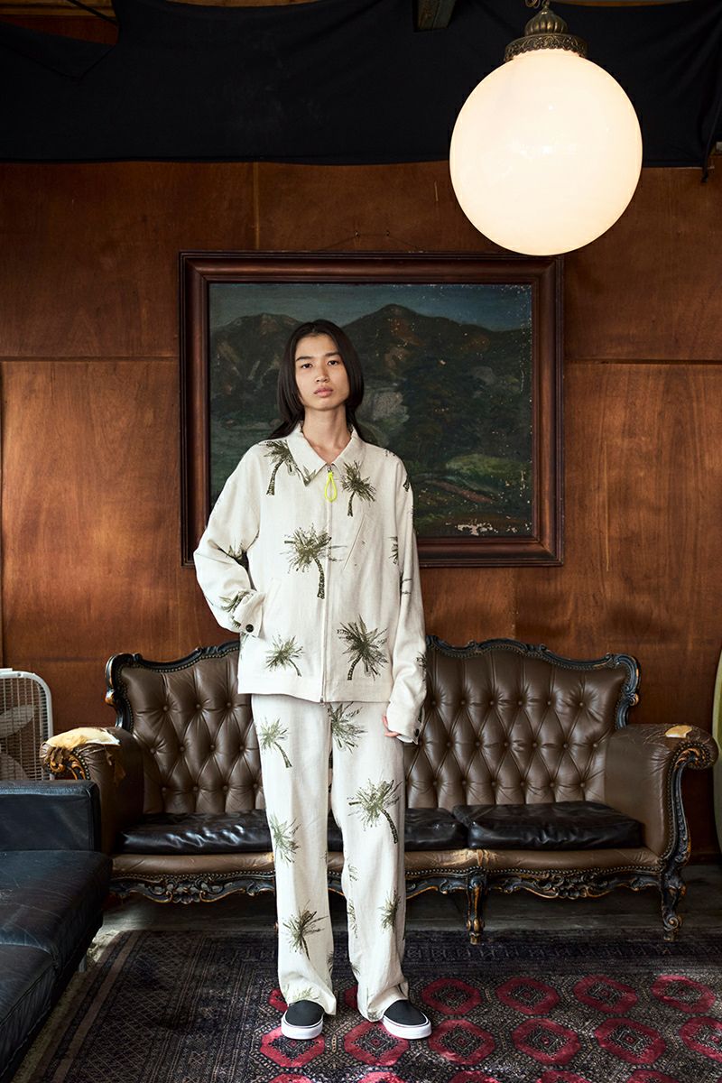 High Scream Center(ハイスクリームセンター)NO TUCK TR LI/RA ノータックトラウザース リネンレーヨン HSC24SS-PT01 -8